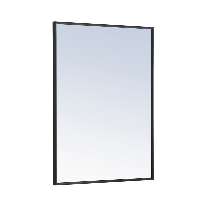 Miroir mural Sabine, 32 po x 24 po, Noir