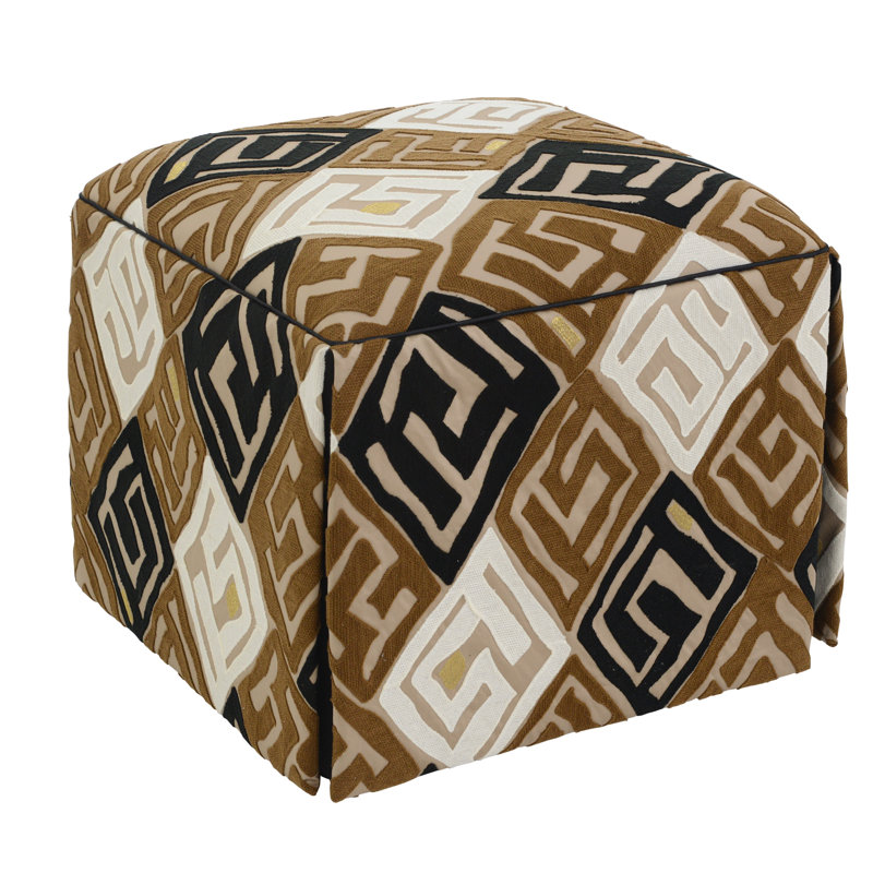 Chelsea Square Ottoman, Madagascar Natural