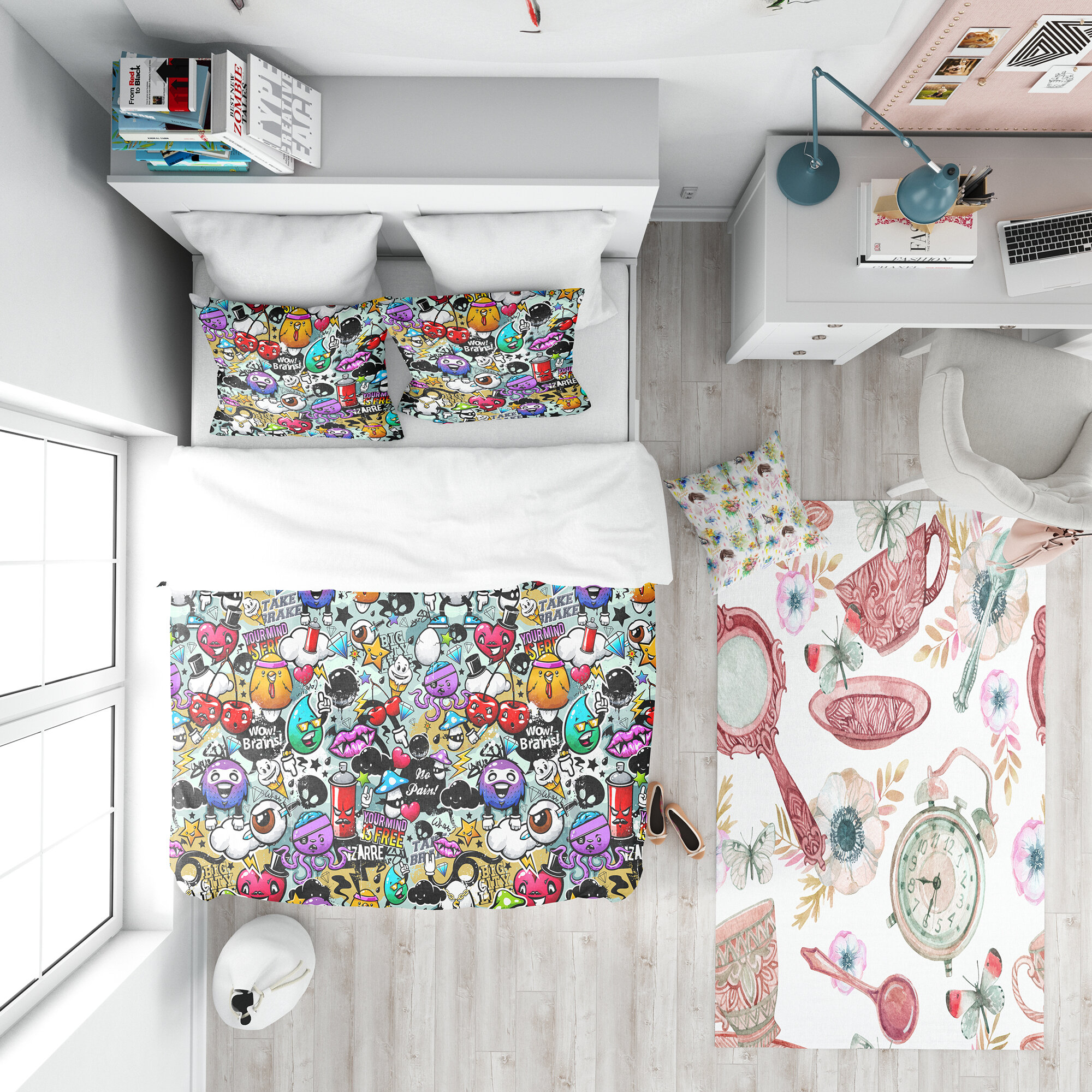 Inston Beyond The Galaxy Bunkie Deluxe All-in-One Zipper Bedding Set East Urban Home Size: Twin