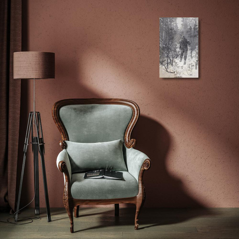 «Deer Shoot in the North Woods» par Lynn Bogue Hunt - Art mural sur toile tendue avec châssis, H 18 po x l 14 po