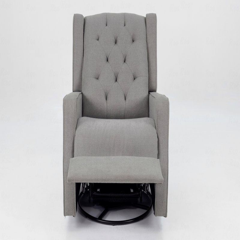 Fauteuil oscillant pivotant avec fonction inclinable, Gris