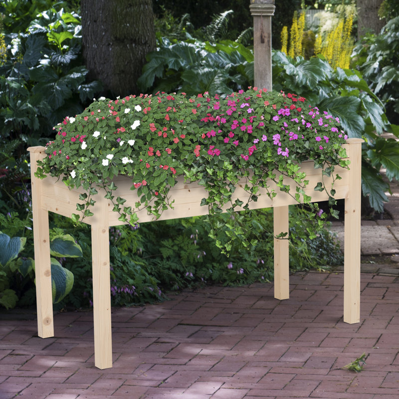Liverman Wood Planter, Natural, 30" H x 48" W x 22" D