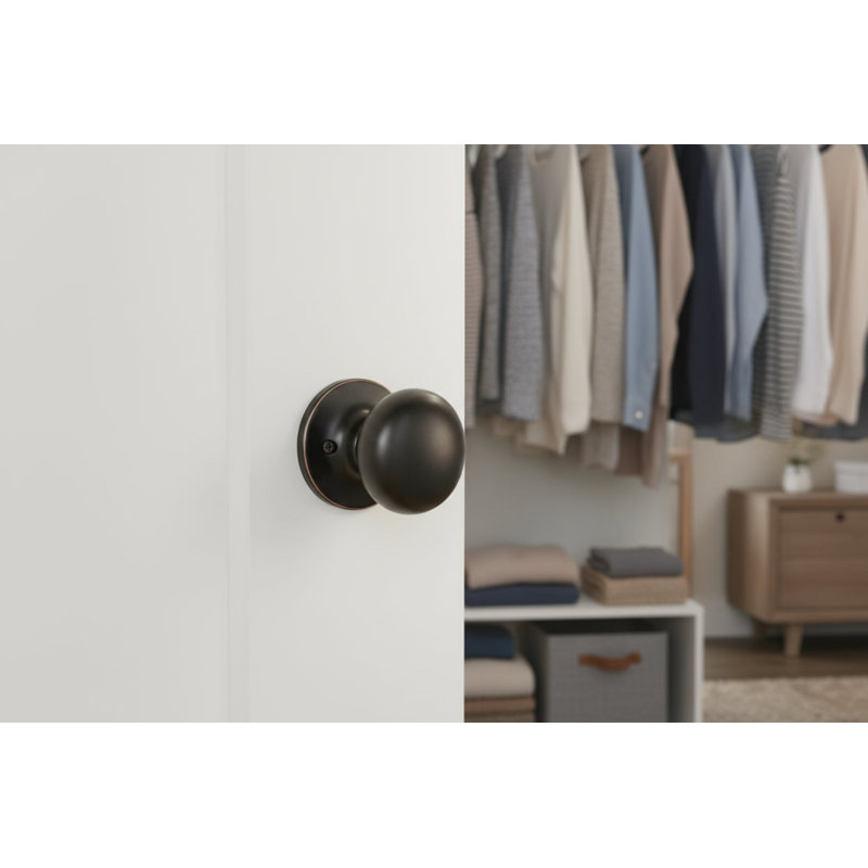 Faux bouton de porte simple Salem, Bronze huilé