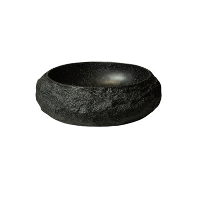 Vasque irrégulière ovale en résine avec motif de pierre, évier de style artistique, sans robinet