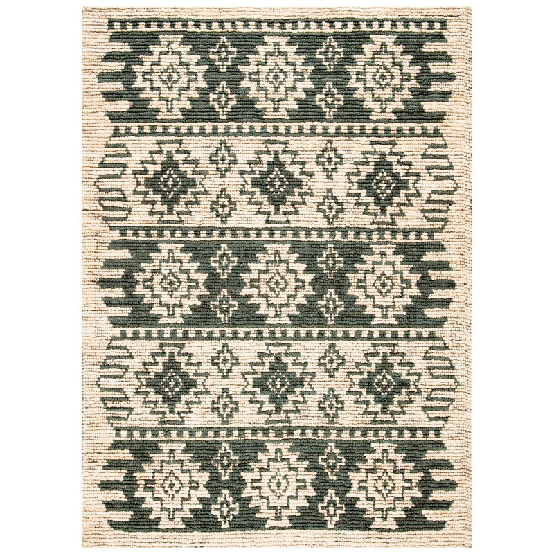 Tapis intérieur / extérieur tissé à la main Tuttle, Rectangle de 5 pi x 8 pi