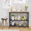 Petite console, table de canapé avec tablettes doubles en maille, table d'entrée moderne pour vestibule, couloir, vestibule, vestibule, canapé-lit, salon, bar, cuisine, 32 pouces, gris-110136153