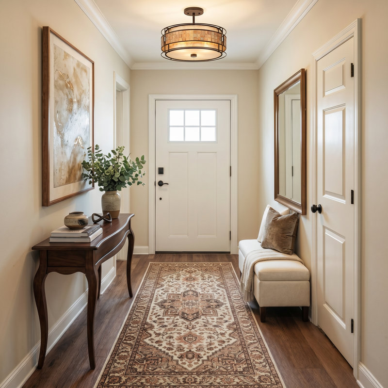 Glass Semi Flush Mount