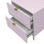 Table de chevet 2 tiroirs rose ultrabrillant