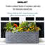 Faux Lead Lattice Window Box, Frostproof Outdoor Plant Pot, Vintage Style Windowsill Planter, Garden Planter with Drainage Holes-934455009-938835647