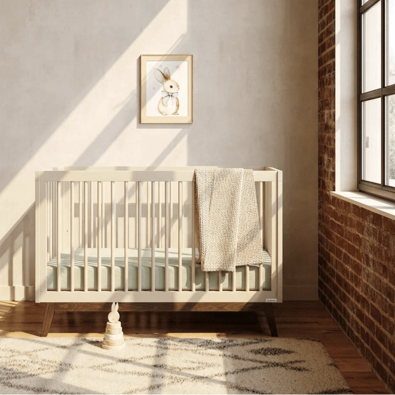 Soho 3-in-1 Convertible Crib, Almond Milk/Walnut