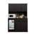 69" Fluted Wine Bar Cabinet with Fridge (Included), Modern Coffee Bar Cabinet with Storage Hutch, Tall Mini Fridge Cabinet with Drawers and Cabinets for Living Room, Dining Room, Black