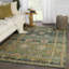 Tapis vert / brun clair / bleu en laine touffeté à la main Corla-1399043017