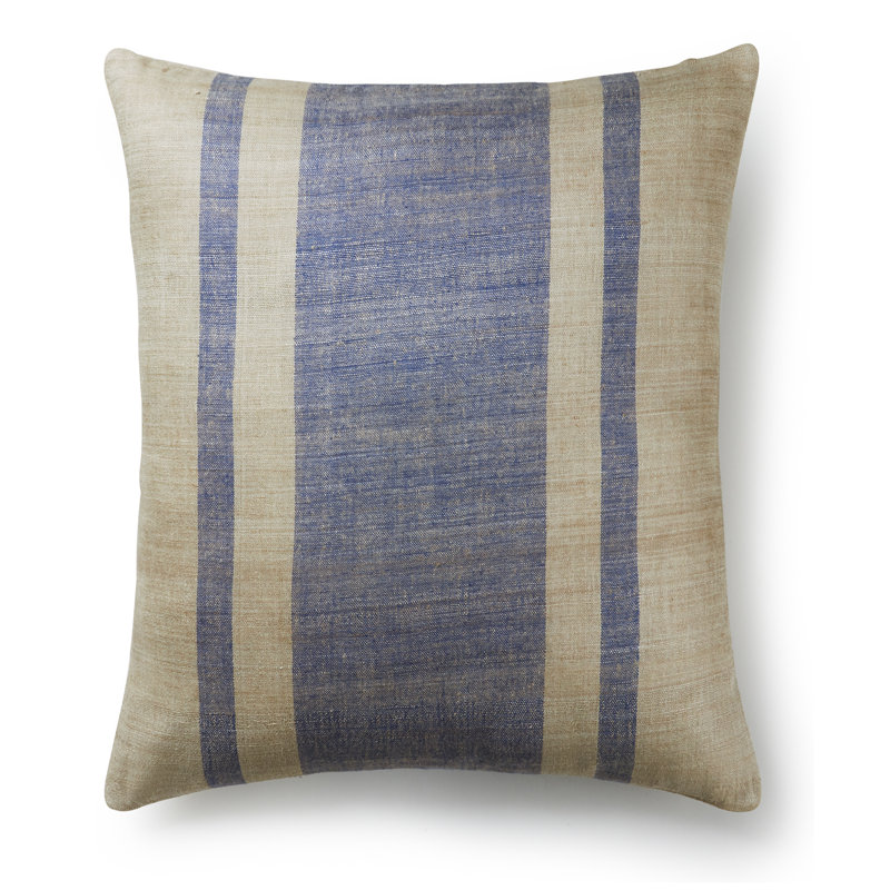 Carolina Striped Silk Throw Pillow