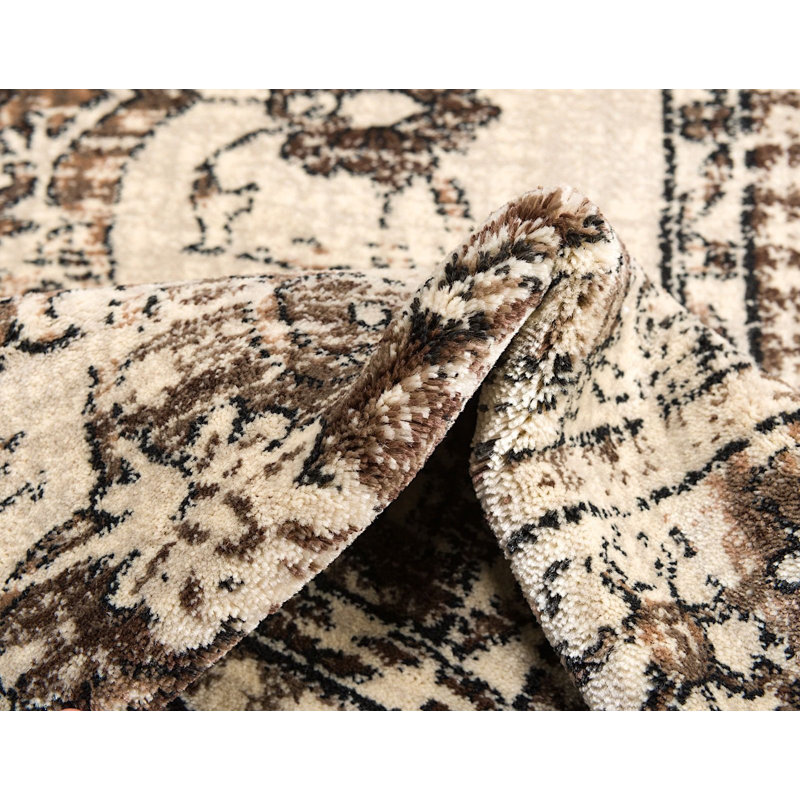 Brun oriental/beige Tapis décoratif Alesund, Rectangle 10 pi x 13 pi