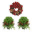 26" Holiday Wreath and UV Rated Boxwood Topiary