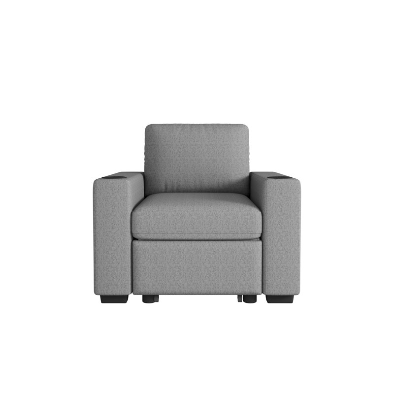 Canapé-lit simple 35,4 po, Gris