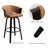 Lesli 30.51'' Swivel Tufted PU Leather Upholstered Bar Counter Stool-1656213965