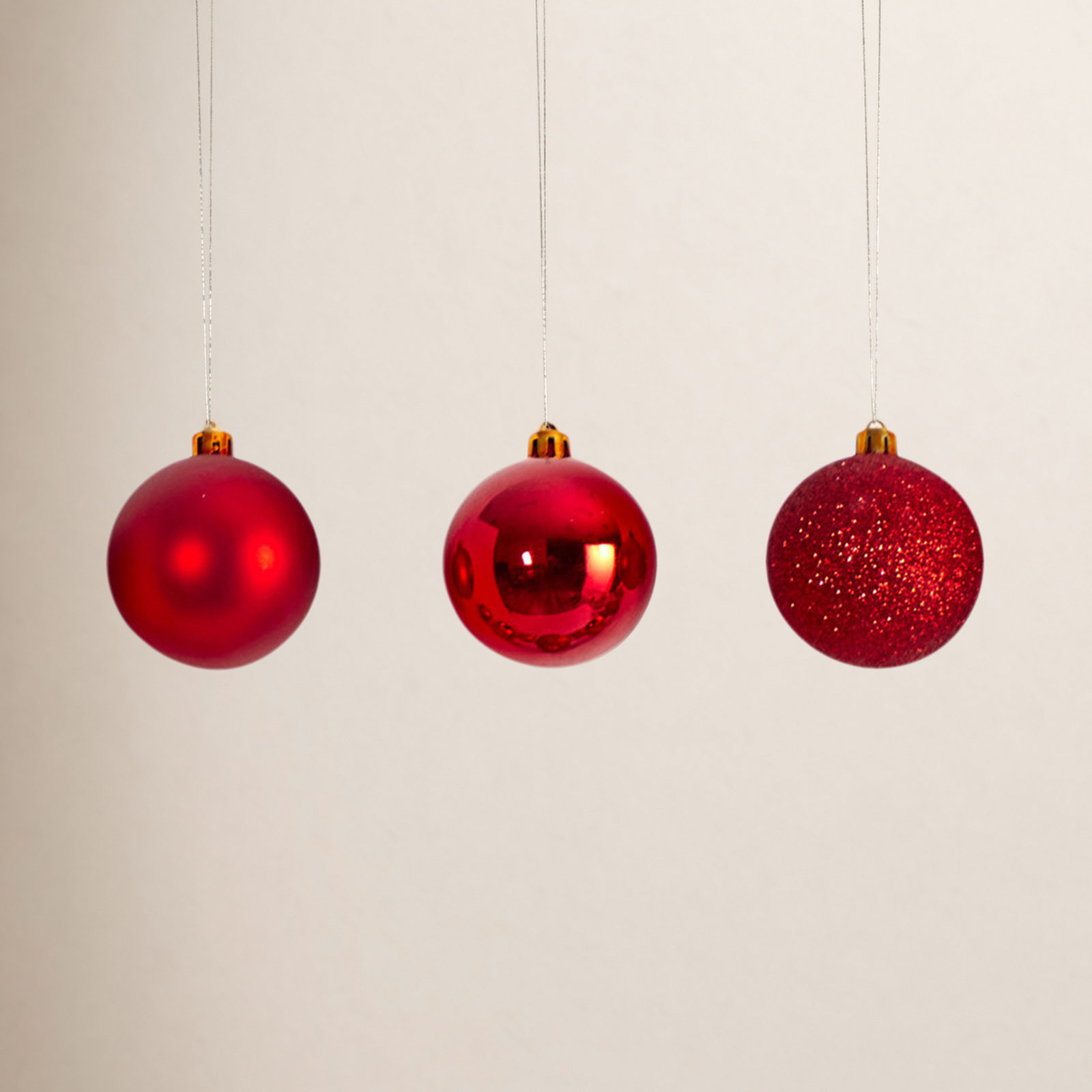 3" Shatterproof Bauble, Red