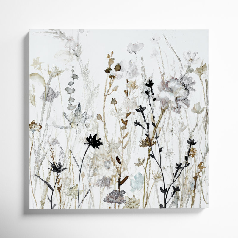 " Wildflower Mist II ", Wrapped Canvas, 16" H x 16" W, No Frame