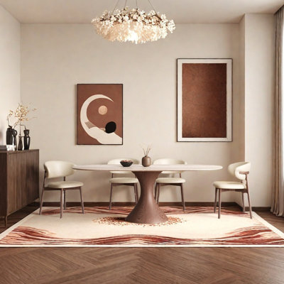 Ensemble de table de salle à manger en pierre frittée