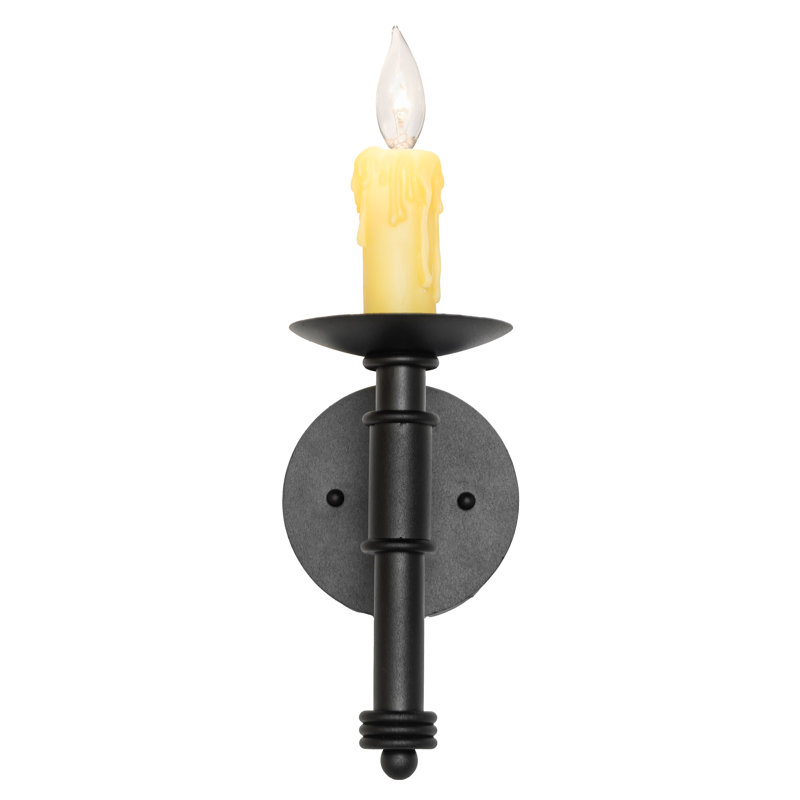 1 - Light Candle Wall Light, 13" H x 5" W x 7" D