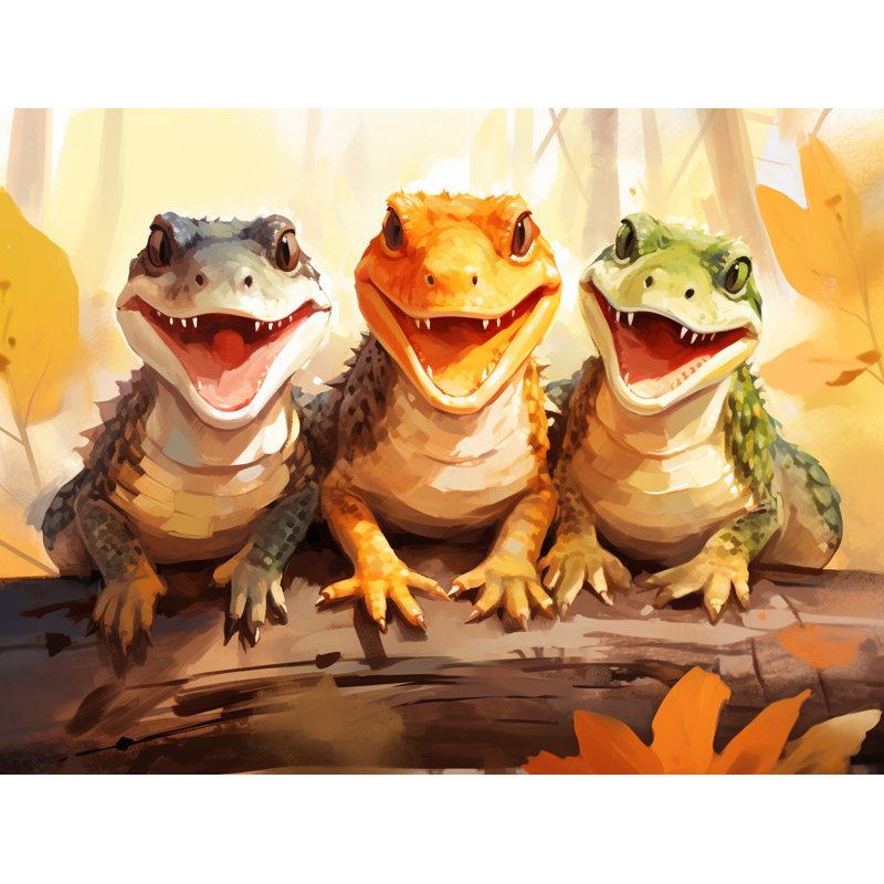 Rideaux en alligator, voilage animal - 2 panneaux, L 20 po x L 54 po