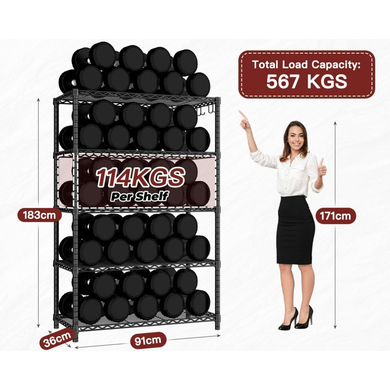 90cm W Metal Storage Rack