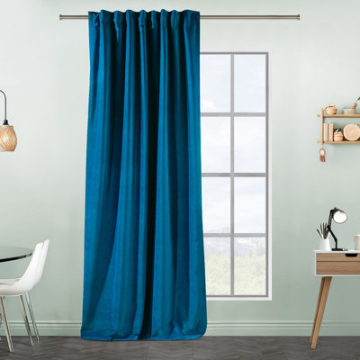 Extra Long & Extra Wide Matte Velvet Curtain Panel