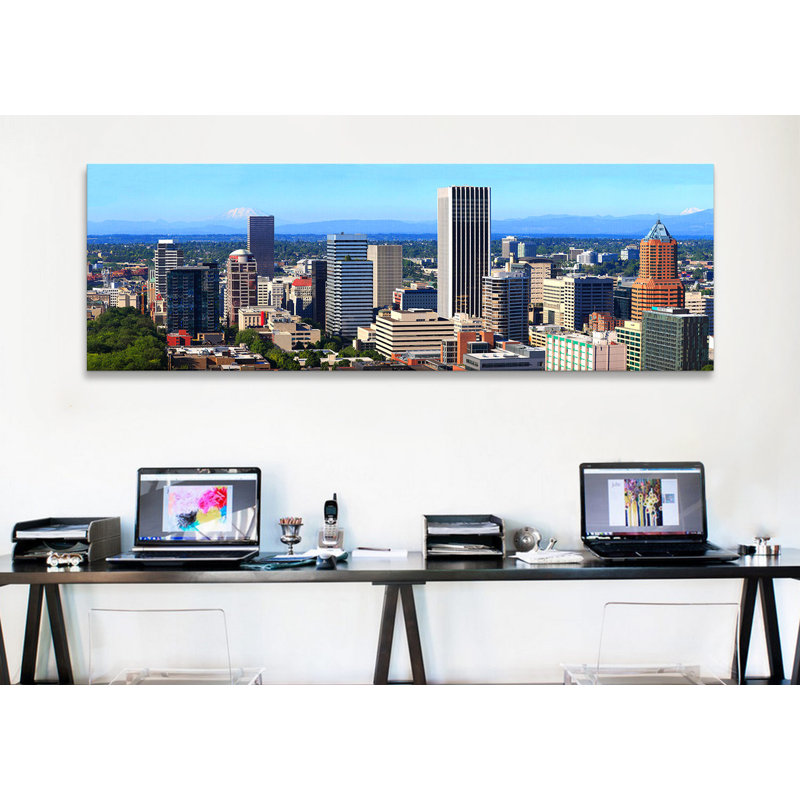 « portland, oregon », reproduction de photo sur toile, H 20 po x l 60 po x P 1,5 po, Toile tendue