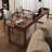 Dark walnut Rectangular Solid Wood desk-108977031