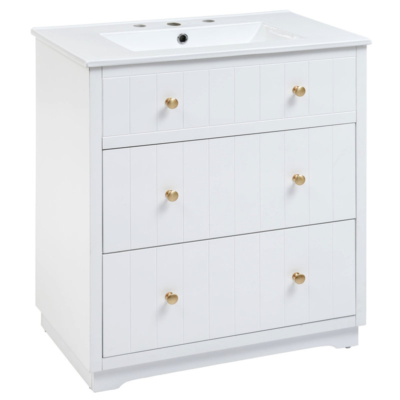 Meuble-lavabo moderne avec deux tiroirs