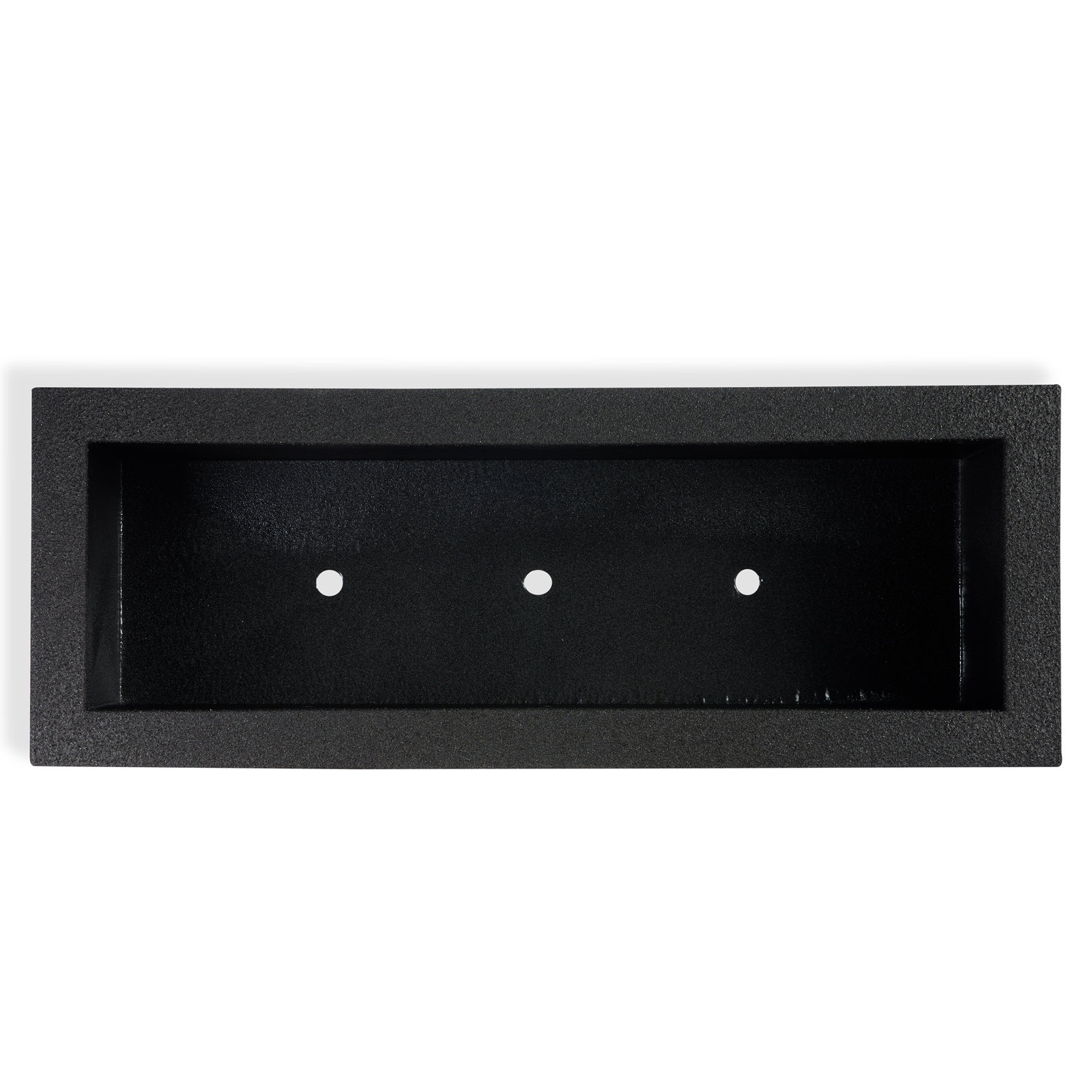 Gita Tall Lightweight Outdoor Trough Planter Box, Black Granite, 12"H x 46"W x 17"D