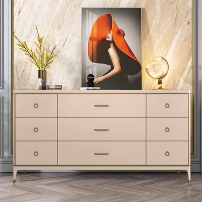 Light luxury solid wood simple storage cabinet