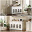Buffet Farmhouse, armoire vitrine avec tablette réglable-1468825456