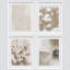 Décoration de salle de bain, art mural, décoration de chambre, images botaniques abstraites, beige, fleur neutre, décor neutre-97782734-97782738