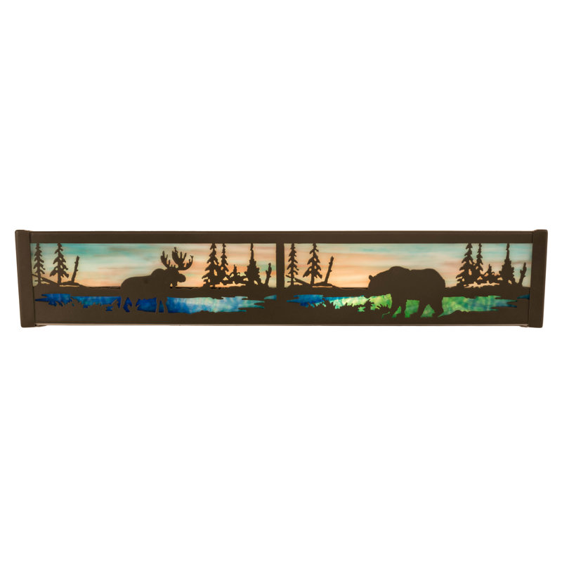Adirondack Inspired 4-Light Vanity Luminaire in Timeless Bronze