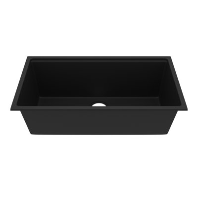 DeerValley 33" x 19" Rectangular Undermount Workstation Single Bowl Quartz Kitchen Sink with Accessories