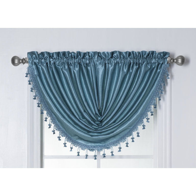  Cantonnière Luxury Waterfall, Bleu, L 57 po x L 37 po