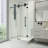 Winslow 48" W x 36" D x 80" H Sliding Frameless Shower Enclosure with 3/8  Clear Glass&Base-50877760-50877761