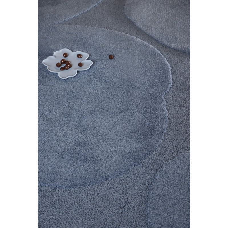 Iso Unikko Dusty Blue | 132308, Rectangle  8'2" x 11'6"