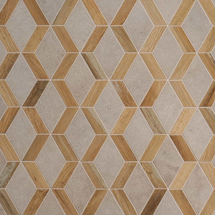 Eternal Diamond Birch Matte Porcelain Mosaic Tile