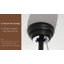 Ventilateur de plafond en bois massif de 107 cm (42 po) avec éclairage à intensité variable, application et télécommande, moteur CC réversible silencieux à 6 vitesses