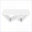Table basse blanche moderne à faible encombrement avec panneaux épais, idéale pour les petits salons
