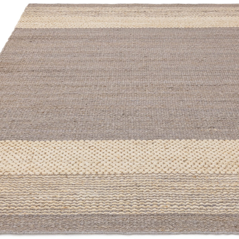 Desaree Hand Woven Flatweave Grey/Beige Area Rug, Rectangle 200 x 300cm