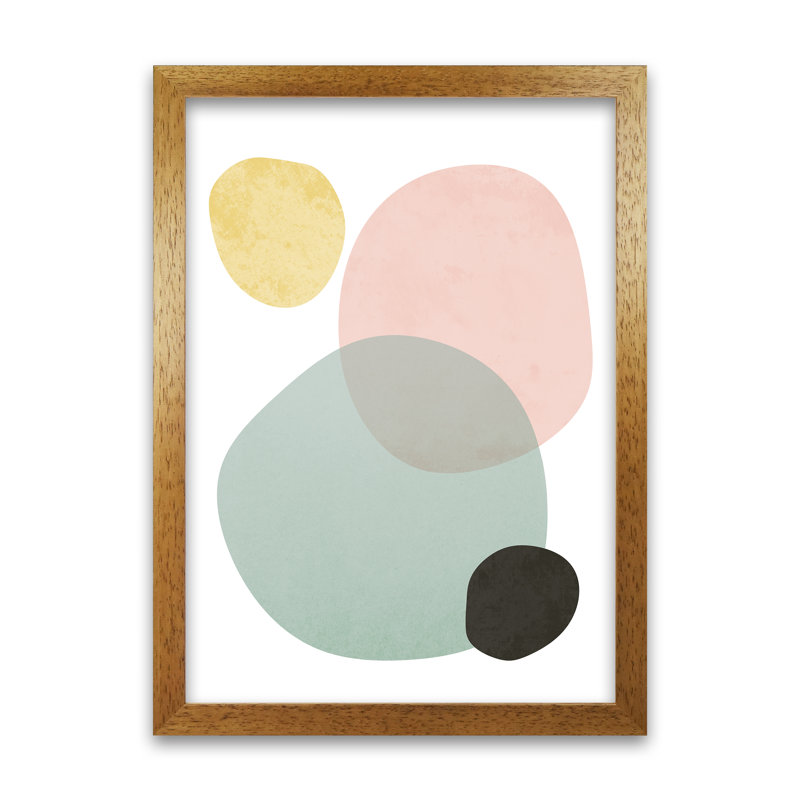 Abstract Pastel Original A - Print, Oak Frame, 59cm H x 42cm W x 3cm D