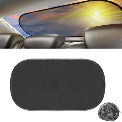 Car Rear Windshield Sun Shade Static Cling Back Window UV Protection Mesh Cover