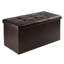 Repose-pieds en simili cuir Aniyia avec finition espresso, l 29,92 po x P 14,8 po x H 14,96 po-140521777