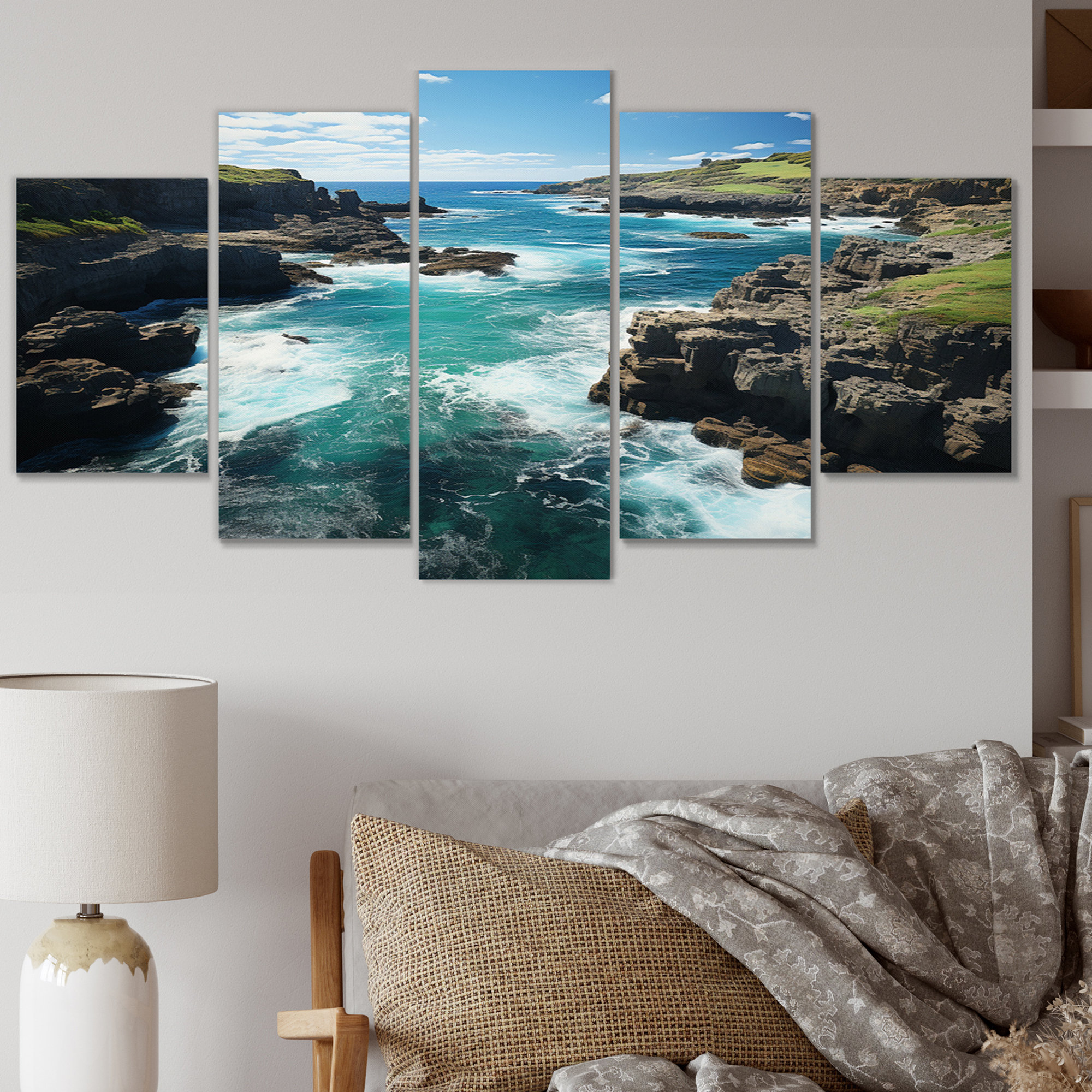 Design Art Australia Coastal Majesty I - Coastal Metal Wall Art Set