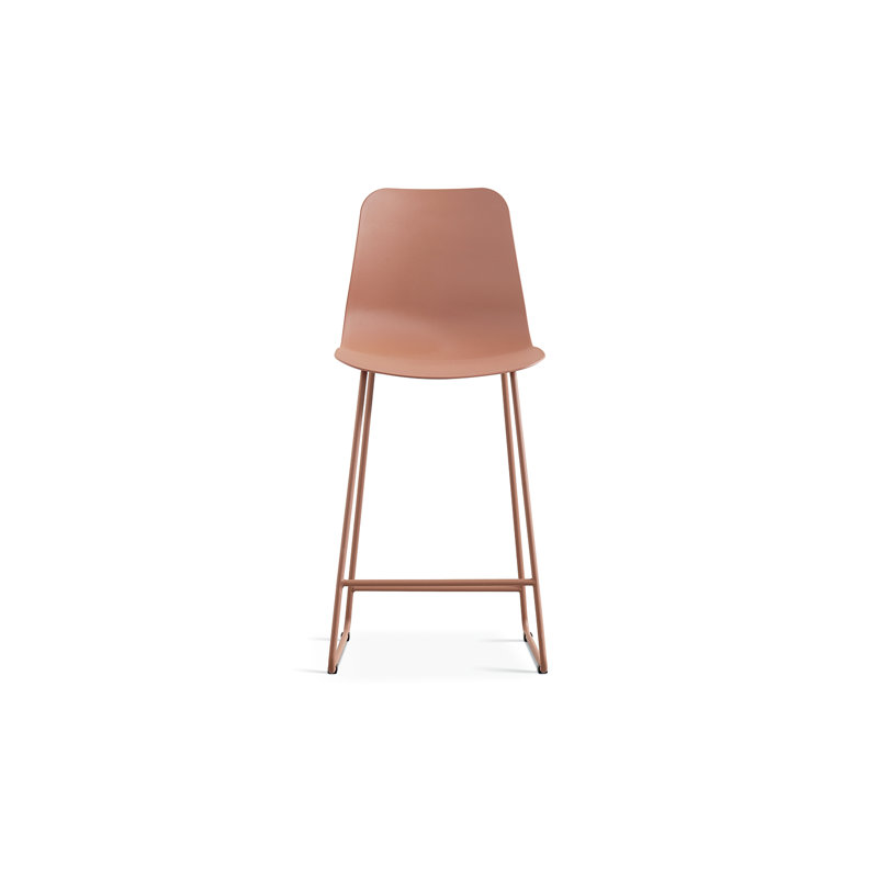 Briyan Counter Stool with Metal Frame, Teracotta