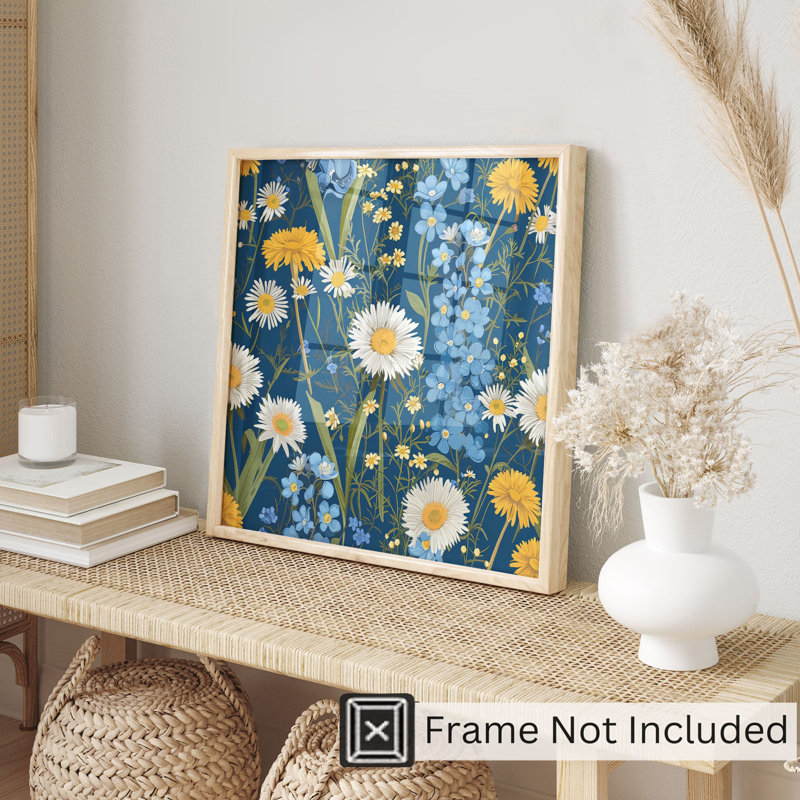 «Floral Flowers Array VII Cottage», reproduction d'art non encadrée